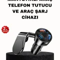 BUĞZ Manyetik Araç Telefon Tutucu ve Hızlı Şarj Adaptörü 2’li Set