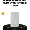 BUĞZ Manyetik Kablosuz Powerbank – iPhone 12/13/14/15 Uyumlu, Hızlı Şarjlı, Ultra Hafif
