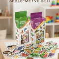 BUĞZ Manyetik Oyuncak Set Hayvanlar Sebze Meyve Magnetli 56 Parça