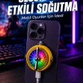 BUĞZ Manyetik Telefon Soğutucu RGB Fanlı Mobil Oyun Soğutucusu