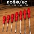 BUĞZ Manyetik Uçlu 7 Parça Tornavida Seti Düz ve Yıldız Tornavida