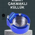 BUĞZ Masa Üstü Çakmaklı Küllük Paslanmaz Metal Gövde