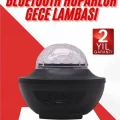 BUĞZ Masa ve Gece Lambası Renkli Projektör Işıklı Disko Topu Bluetooth Hoparlör