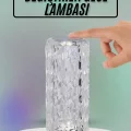 BUĞZ Masa ve Gece Lambası Şık ve Dayanıklı Sensörlü Şarjlı Kristal Lamba - Lisinya