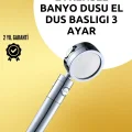 BUĞZ Masaj ve Yağmur Modlu Çok İşlevli Paslanmaz Çelik Duş Başlığı