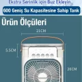 BUĞZ Masaüstü çok renkli 600ml 5 spreyli ışıklı vantilatör 2 yıl garantili - Elektronik