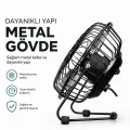 BUĞZ Masaüstü Mini USB Fan - Metal Gövdeli - Ultra Sessiz