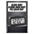 BUĞZ Masaüstü Saat Takvim Termometre Beyaz Siyah Bx40