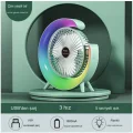 BUĞZ Masaüstü Vantilatör Usb Şarjlı Rgb Led Işıklı 3 Kademeli 180° Ayarlanabilir Soğutucu Fan Yeşil