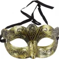 BUĞZ Maskeli Balo Antik Gri Gümüş Eskitilmiş Maske Balo Venedik