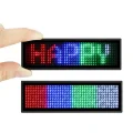 BUĞZ Matrix Kayan Led Yaka Rozeti Mobil Kontrollü Dijital Etiket 9×3cm