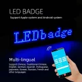 BUĞZ Matrix Kayan Led Yaka Rozeti Mobil Kontrollü Dijital Etiket 9×3cm - Lisinya