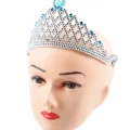 BUĞZ Mavi Kalpli Gümüş Renk Kraliçe Tacı Prenses Tacı