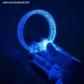BUĞZ Mavi Led Işıklı Baskı Yapılabilen Pilli Bileklik Bilezik 1,5 Cm Genişlik
