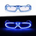 BUĞZ Mavi LED Işıklı Parti Gözlüğü - 3 Modlu
