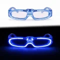 BUĞZ Mavi LED Işıklı Parti Gözlüğü 3 Modlu – Glow & Gece Eğlence Gözlüğü