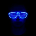 BUĞZ Mavi Led Işıklı Parti Gözlüğü - Neon Glow Şerit Gözlük 3 Modlu