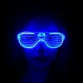 BUĞZ Mavi Led Işıklı Parti Gözlüğü - Neon Glow Şerit Gözlük 3 Modlu