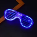  Mavi Led Işıklı Parti Gözlüğü - Neon Glow Şerit Gözlük 3 Modlu