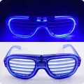 BUĞZ Mavi Led Işıklı Parti Gözlüğü - Neon Glow Şerit Gözlük 3 Modlu