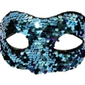  Mavi Renk Payetli Pullu Parti Maskesi Balo Venedik