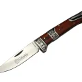BUĞZ Mb3936a Kahverengi Av / Kamp Çakısı 20cm- Manuel, İşlemeli, Kemerlikli, Ahşap Sap