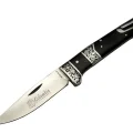 BUĞZ Mb3936b Siyah Av / Kamp Çakısı 20cm- Manuel, İşlemeli, Kemerlikli, Ahşap Sap