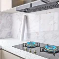 BUĞZ Mermer Desenli Mutfak Duvar Kağıdı Sticker - 5mx60cm Su Geçirmez, Yağa Dayanıklı, Yüksek Sıcaklığa Dayanıklı Tezgah, Dolap, Ocak Yenileme Folyosu T04 ( BUĞZ )