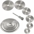 BUĞZ Metal 6 Parça Mini Matkap Ucu Ahşap Kesme Yuvarlak Çelik Bıçak Disk Testere Seti Kiti