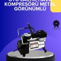 BUĞZ Metal Gövdeli Oto Lastik Hava Kompresörü 12V 140 PSI Hızlı Şişirme