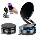 BUĞZ Metalik Magsafe Telefon Tutucu Tüm Yüzeylerle Uyumlu Vakumlu 360 Dönen Oynar Başlık