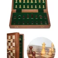 BUĞZ Mıknatıs Taşlı Ahşap Katlanabilir Kutulu Satranç Oyunu 12.5 Cm G610