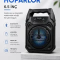 BUĞZ Mikrofonlu Bluetooth Ses Sistemli USB, Micro SD, FM ve Uzun Pil Ömrü