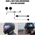 BUĞZ Mikrofonlu Motosiklet Kaskı Kulaklığı Tam/yarım Yüz Kaskları İçin 2’si 1 Arada Kulaklık Seti