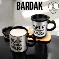  Mikser Kupa Yazılı Mug Bardak Karıştırma Özelliği