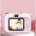 BUĞZ Mini 1080p Hd Çocuk Kamera Dijital Fotoğraf Makinesi 2.0 Inç Ekran 5 Adet Oyun Pembe