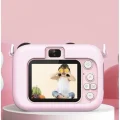 BUĞZ Mini 1080p Hd Çocuk Kamera Dijital Fotoğraf Makinesi 2.0 Inç Ekran 5 Adet Oyun Pembe