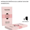 BUĞZ Mini AMOLED Ekranlı Akıllı Bileklik, Nabız ve Uyku Takibi Özellikli, Altın Renk Silikon Kordon