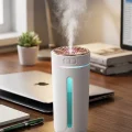 BUĞZ Mini Araç Nemlendirici 5 Esans Hediyeli USB Işıklı Koku Difüzörü