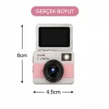 BUĞZ Mini Dijital Retro Kamera - Dönebilen Ekran - Flaşlı