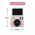 BUĞZ Mini Dijital Retro Kamera - Dönebilen Ekran - Flaşlı