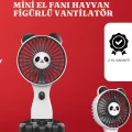  Mini Fan Hayvan Figürlü – Şarj Edilebilir Taşınabilir El Vantilatörü