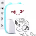 BUĞZ Mini Fotoğraf Yazıcı Kablosuz Etiket Yazıcı Baskı Makinesi Ios Android Uyumlu Termal Printer Mavi
