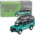  Mini GT 1-64 Land Rover Defender 110 1985 County Station Wagon Trident Green