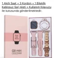 BUĞZ Mini Kadın Akıllı Saat, Rose Gold Kasa ve Çelik Kordon ile Nabız, Uyku, Adım Takibi ve GPS Özellikli