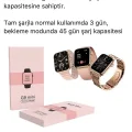 BUĞZ Mini Kadın Akıllı Saat, Rose Gold Kasa ve Çelik Kordon ile Nabız, Uyku, Adım Takibi ve GPS Özellikli
