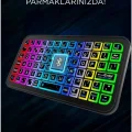 BUĞZ Mini Klavye Smarttv Işıklı Bluetooth Kablosuz Televizyon Ps3 Dizüstü Tabletler Ve Telefonlar İçin - BUĞZ