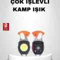 BUĞZ Mini LED Anahtarlık Fener – Şişe Açacağı, Tornavida, Düdük ve USB Şarj Özellikli
