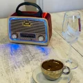 BUĞZ Mini ledli nostaljik radyo gri renk bluetooth yok 2 yıl garantili - Elektronik - Müzik Sistemleri