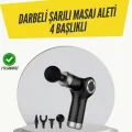 BUĞZ Mini Masaj Tabancası 4 Başlık 6 Hız Ayarlı